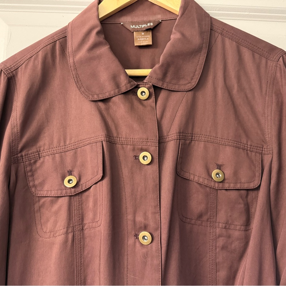 Multiples Chocolate Brown Utility Jacket - image 3